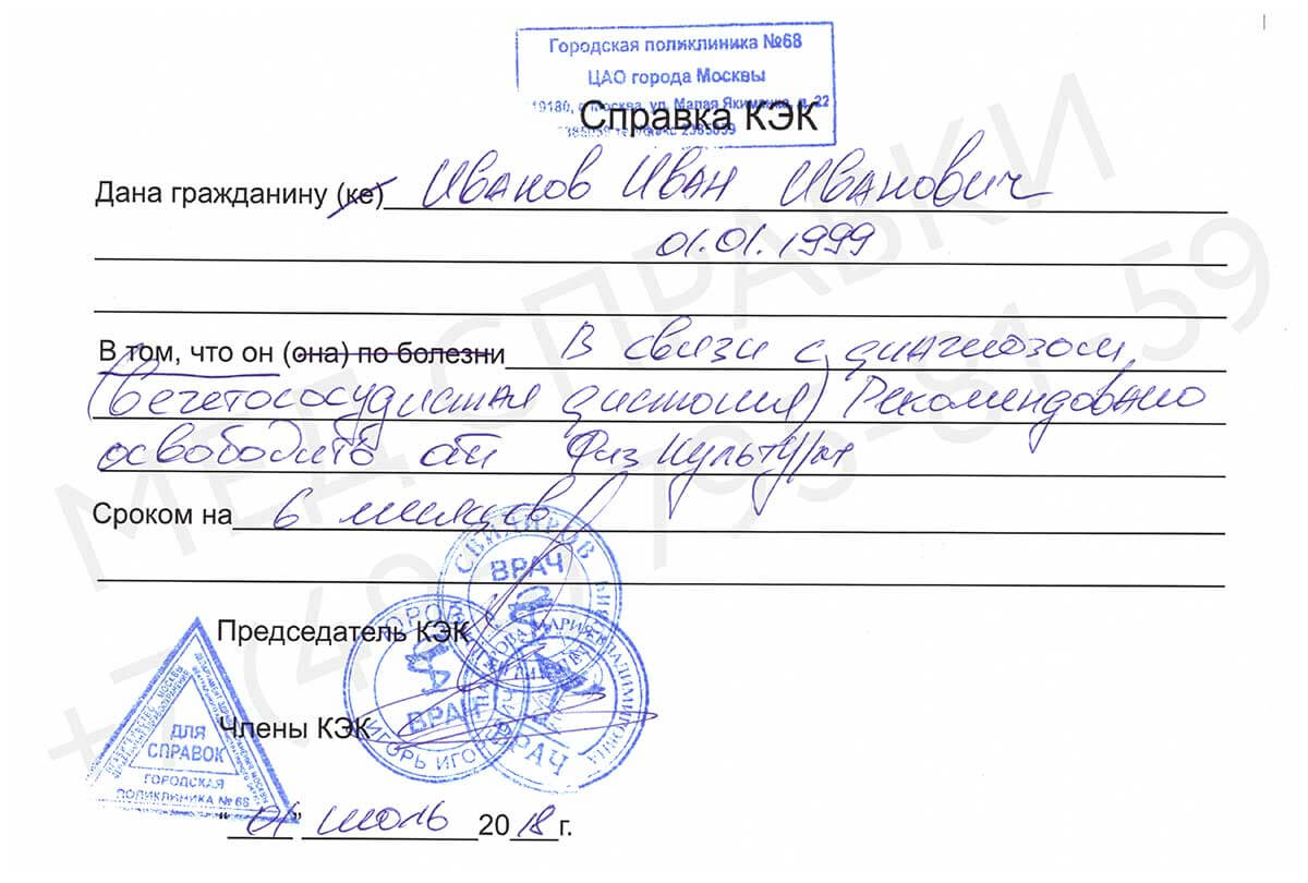 Образец заключения КЭК Образец заключения КЭК